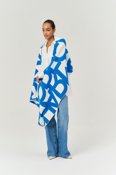 Шарф широкий Logomania (электрик)